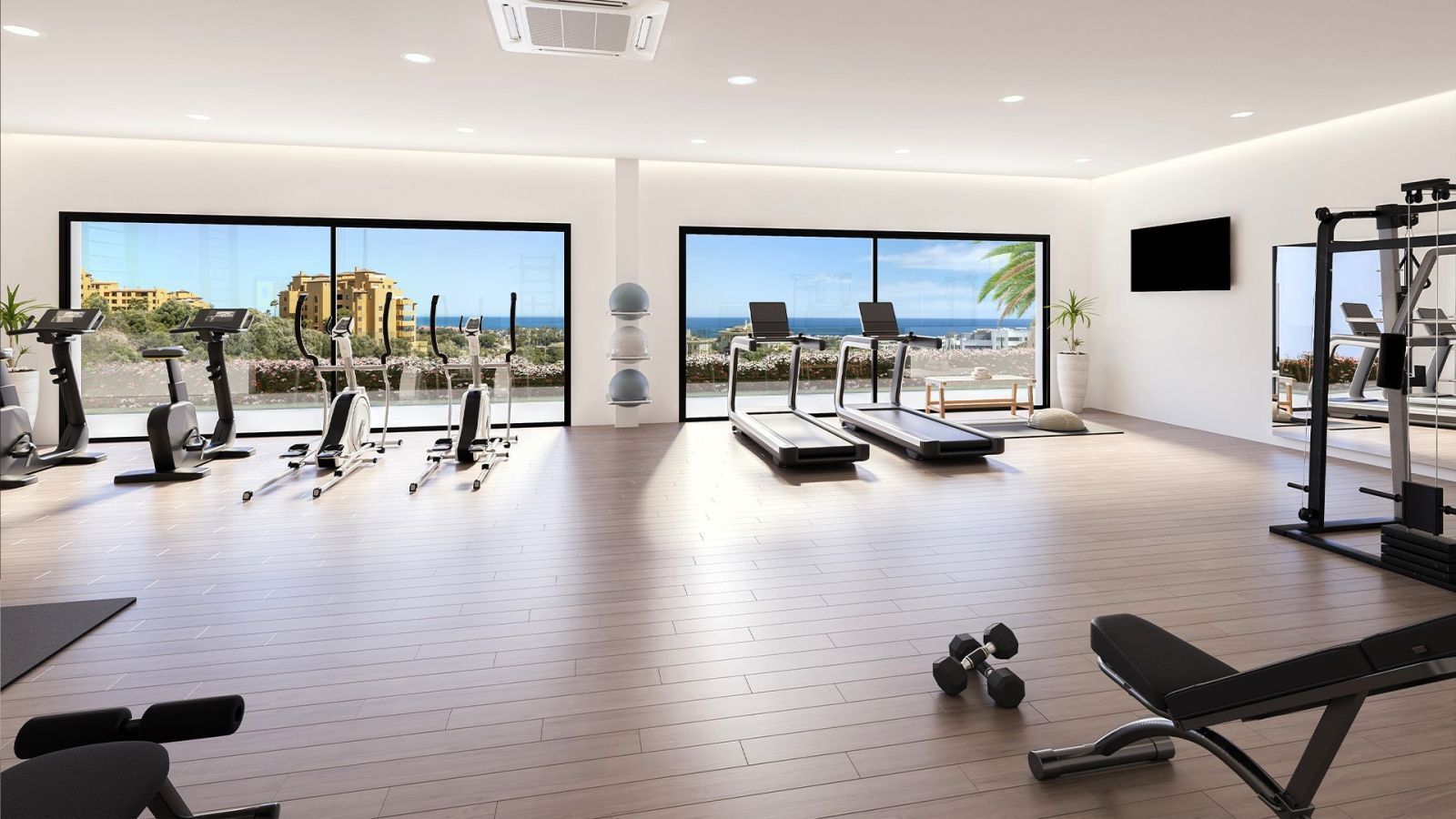 03 modern fitness gym ocean view